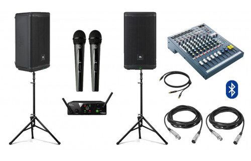 Акустическая система JBL EON712 с Bluetooth + микрофоны | 2x650Вт